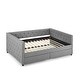 preview thumbnail 21 of 27, Upholstered Full Size Daybed with Two Drawers Tufted Sofa Bed