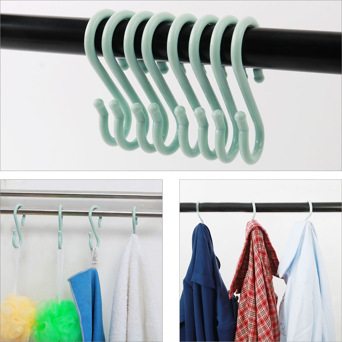Multi-purpose S  hook cabinet kitchen ware bureau hang clothes plastic cap  hook 