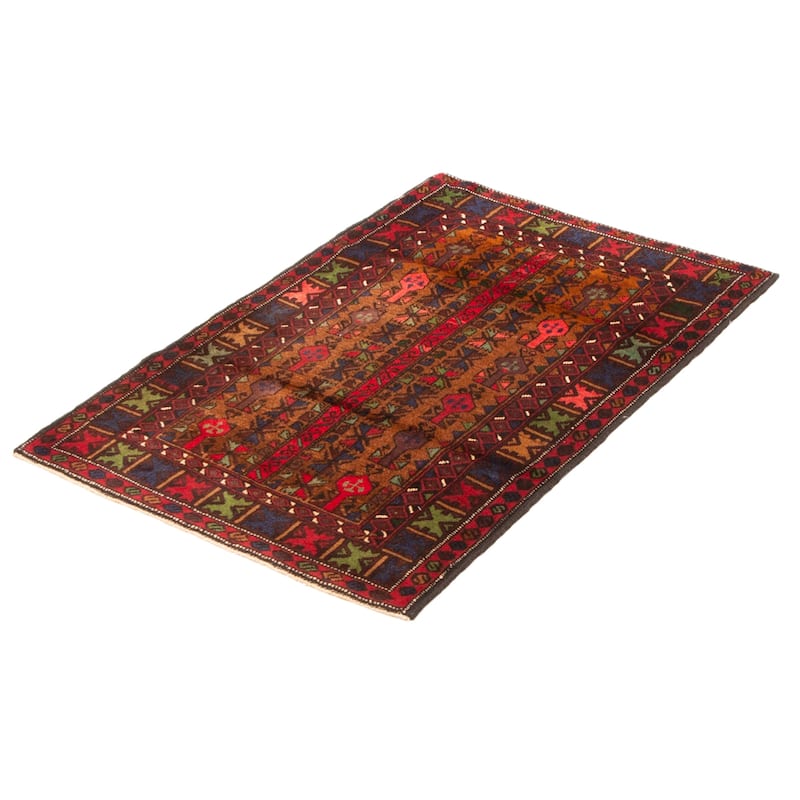 Teimani Brown Rug 2'11" x 4'8" - 2'11 x 4'8