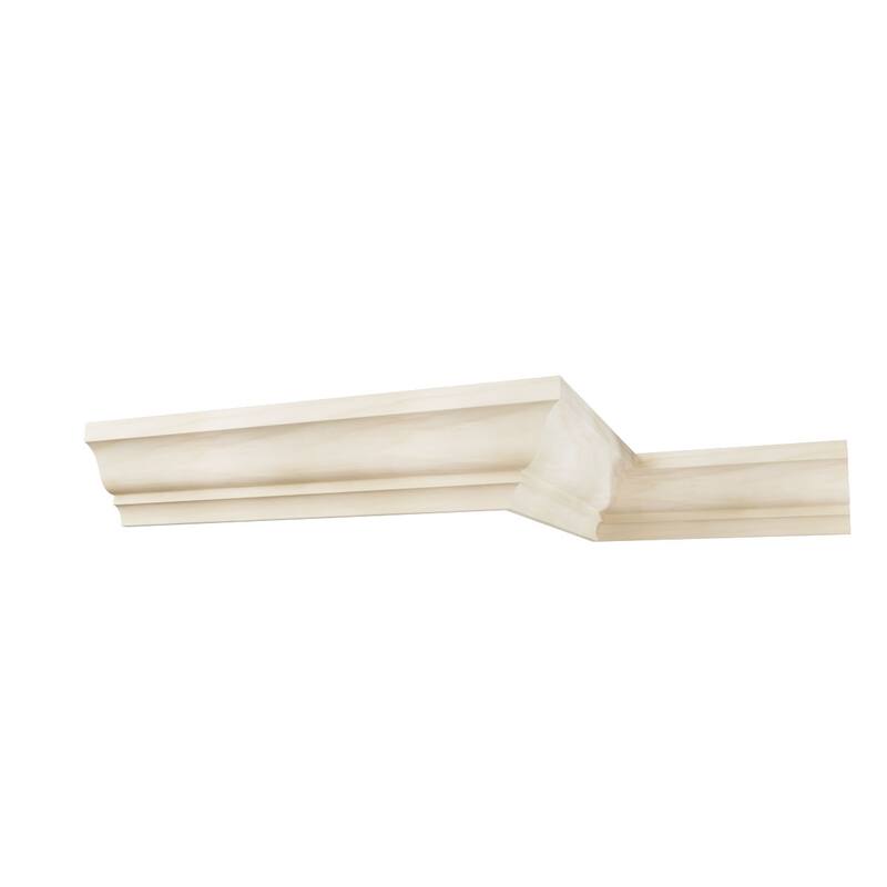 WM49: 3-in H x 2-1/10-in P x 3-7/10-in F x 96-in L Americraft Solid Hardwood Stain Grade Crown Moulding