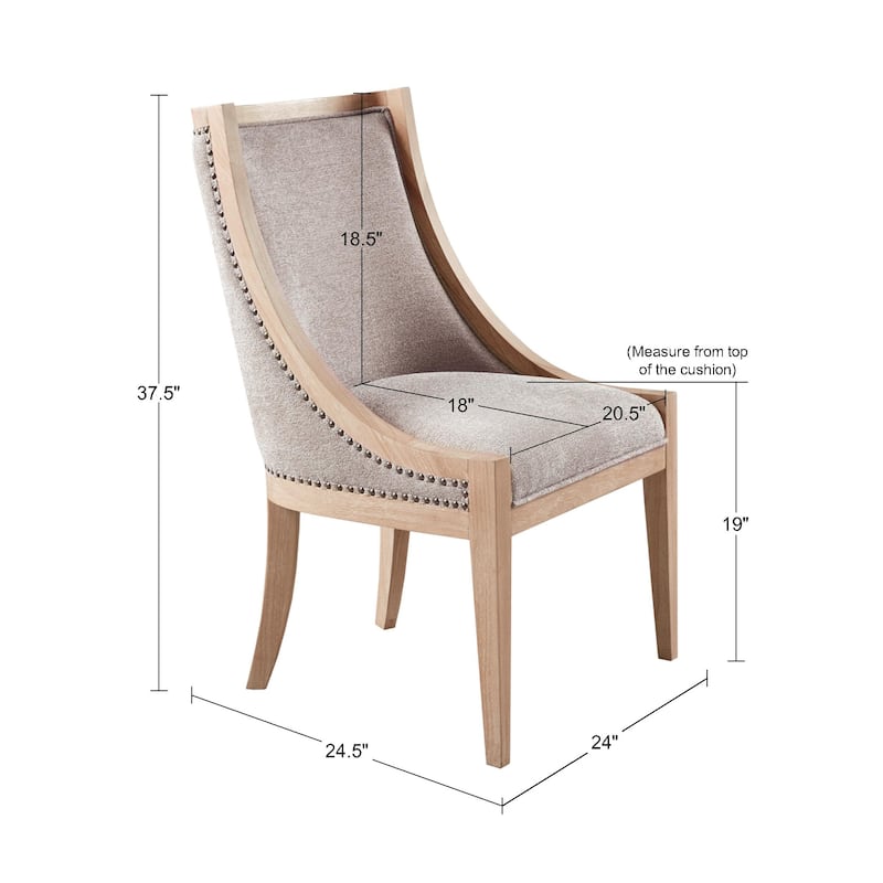 Martha Stewart Elmcrest Upholstered Dining Chair with Nailhead Trim