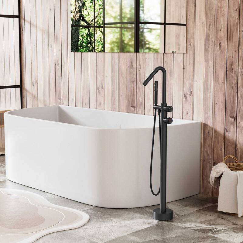 Modland Freestanding Thermostatic Bathtub Faucet with Hand Shower Outdoor 316 Stainless Steel