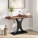 preview thumbnail 11 of 15, 40 Inches Narrow Industrial Console Sofa Table for Entryway Rustic Brown + Black - MDF