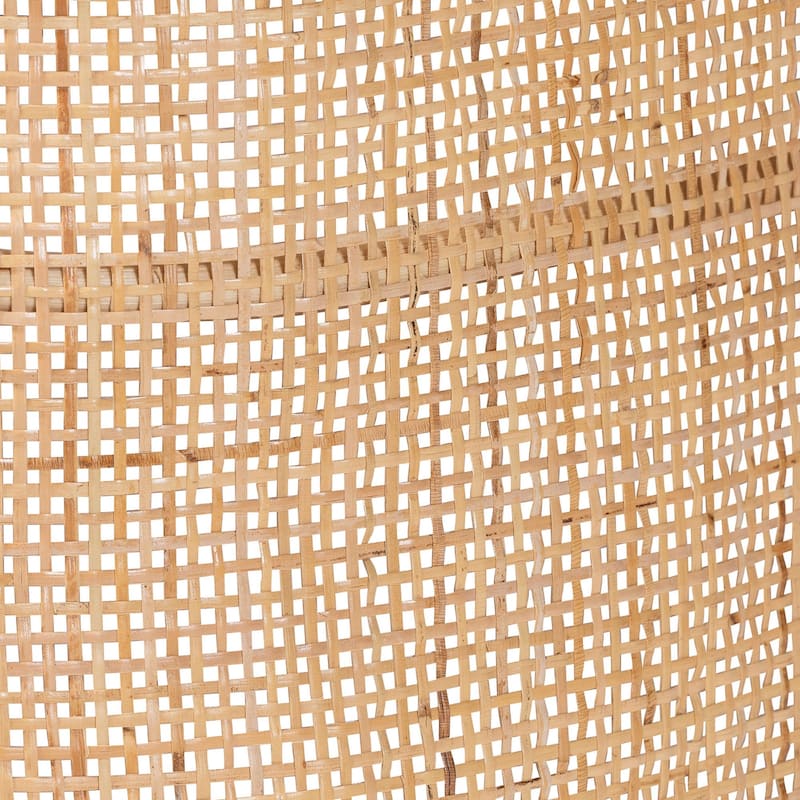 Fiore Natural Rattan Bed Frame - Handwoven Wicker Headboard and Footboard with Curved Corners, Boho Coastal Furniture, Queen