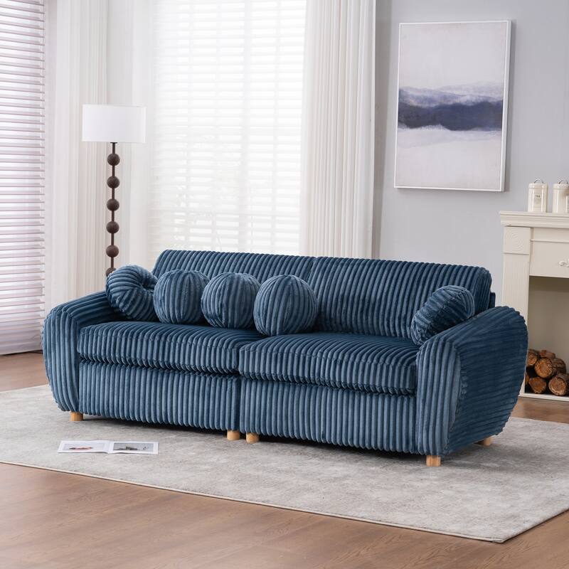 84in Corduroy Sectional Love Seat Couch