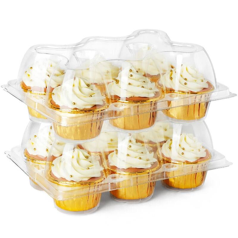 40Pcs Clear Cupcake Boxes Muffin Holders Carriers On Sale Bed Bath