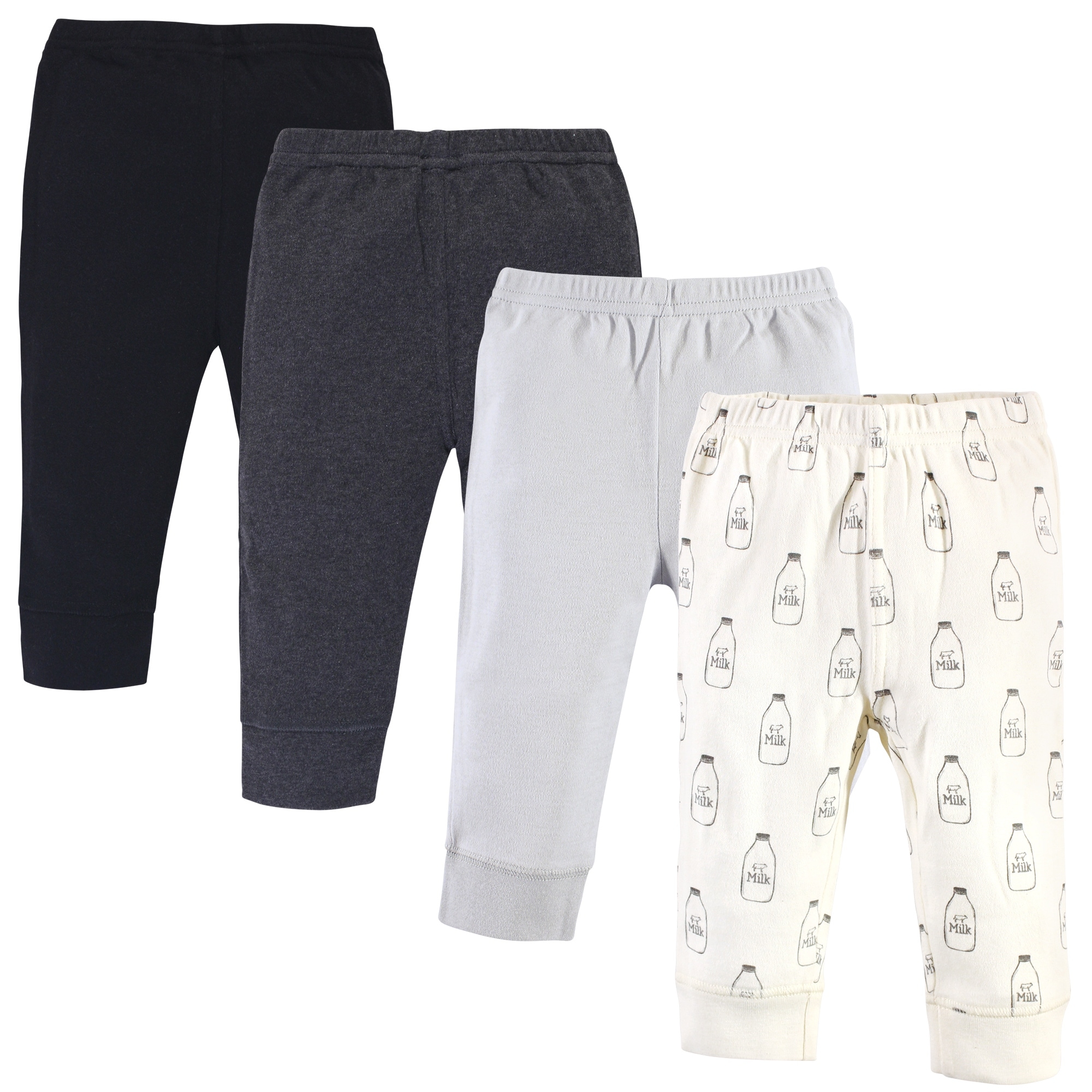 Touched by Nature Baby and Toddler Organic Cotton Pants 4pk, Milk