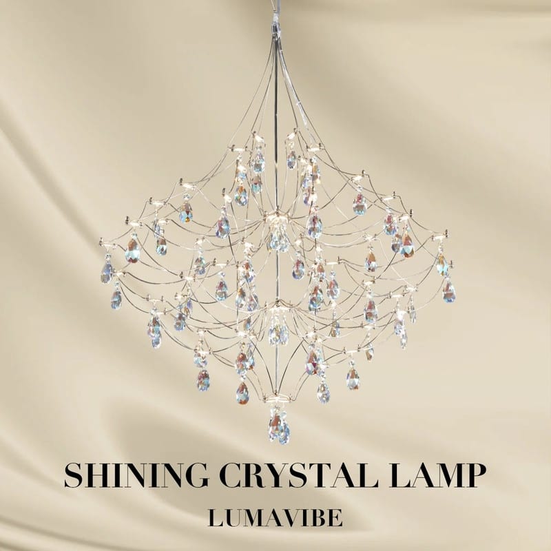 KAYLA Modern Crystal Chandelier - Luxury LED Pendant Ceiling Light