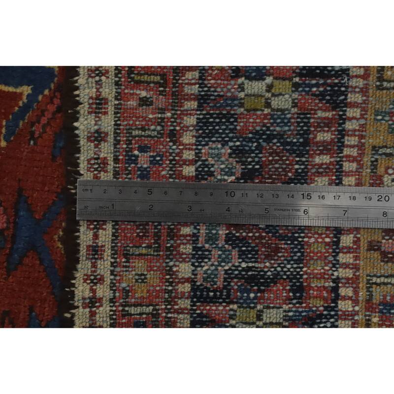 Hand Knotted Oriental 100% Wool Carpet Traditional Tribal Oranges & Rust Gharajeh Area Rug - 4' 5'' X 3' 5''