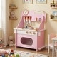 preview thumbnail 3 of 18, Gymax Pretend Play Toy Kitchen Set w/Clock Stove Spice Rack Faucet &