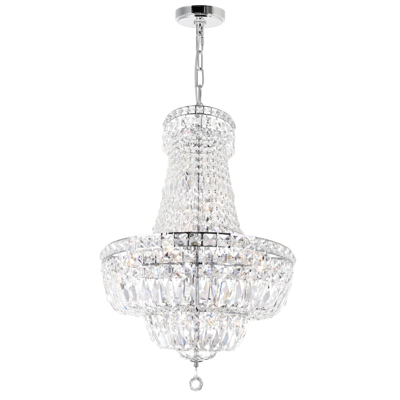 Stefania 17 Light Down Chandelier With Chrome Finish - Chrome