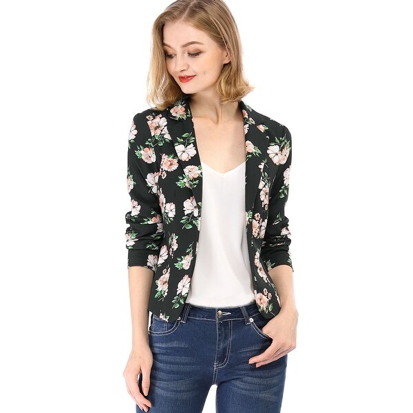printed blazer womens