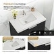 preview thumbnail 93 of 96, Santarem Single Vanity with Pure White Quartz Stone Top without Mirror