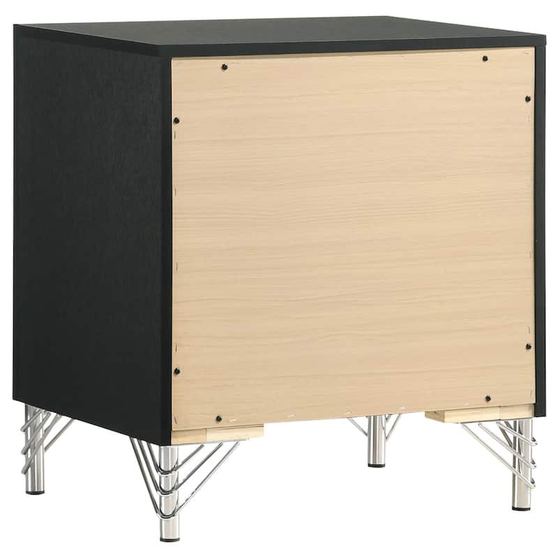 Malcolm Black 2-drawer Nightstand Bedside Table