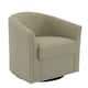 Modern Swivel Barrel Chair with Nailhead Trim