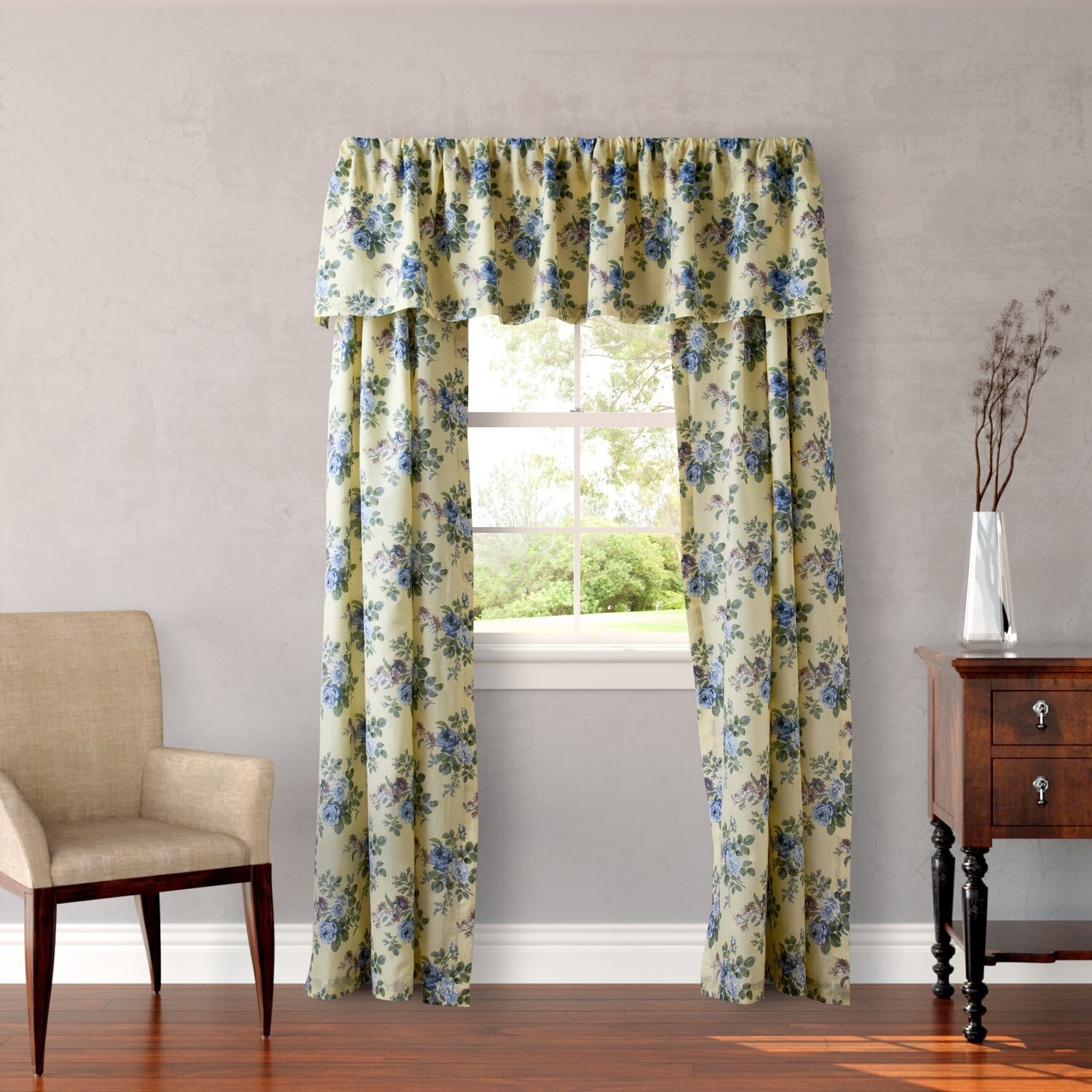 Laura Ashley Linley 4-Piece Lined Drape Set - 54 x 84 - Bed Bath