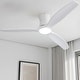 preview thumbnail 61 of 69, Sofucor 52Inch Low Profile Flush Mount Ceiling Fan with LED Light,3‑Blade Quiet Light Combo for Bedroom Kitchen Living Room