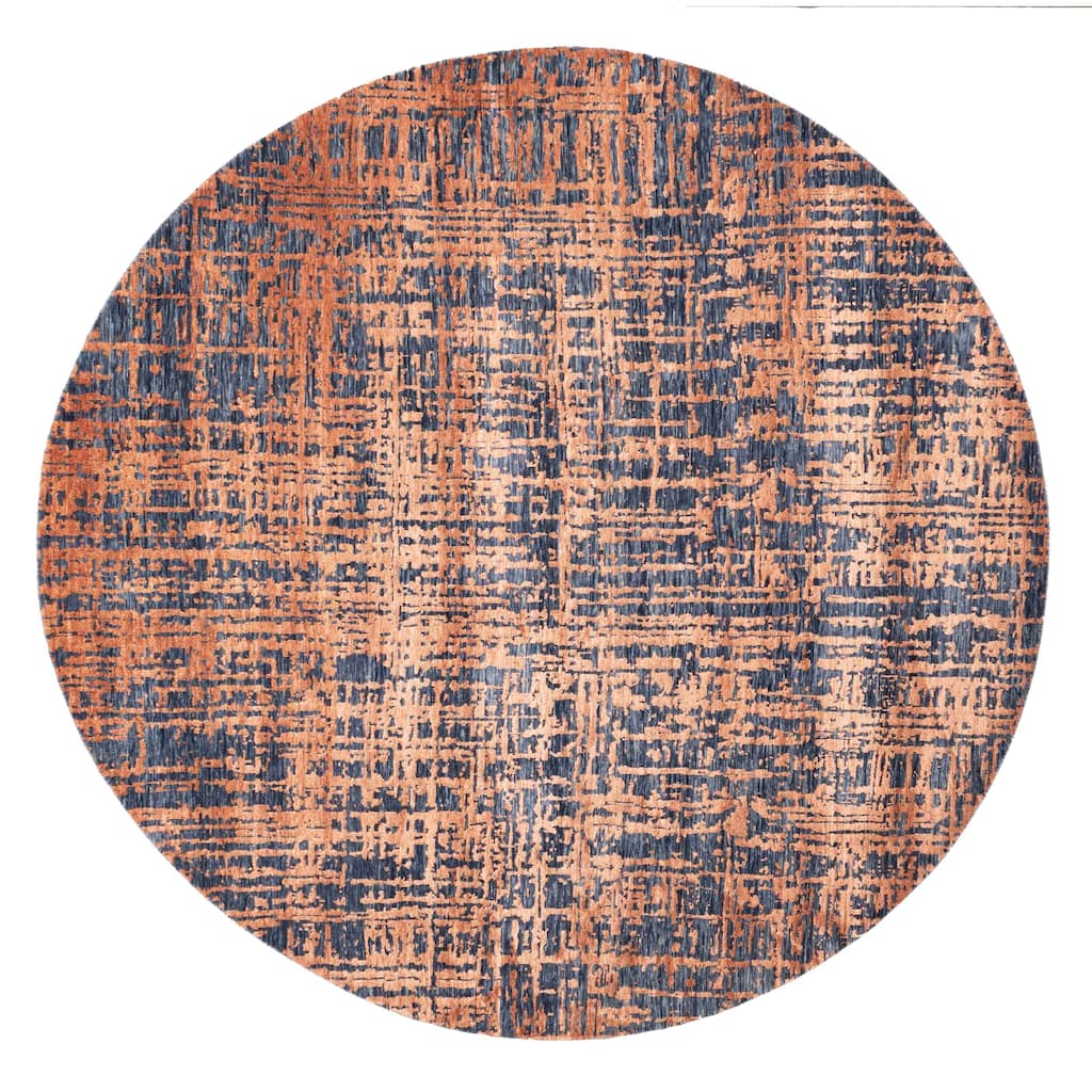 ECARPETGALLERY Hand-knotted Legacy Copper Silk, Wool Rug - 7'10 x 7'11