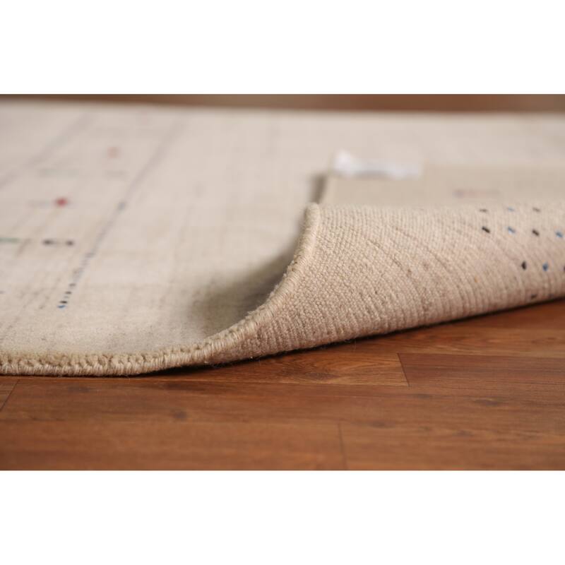 Gabbeh Indian Area Rug Handmade Contemporary Wool Carpet - 5'6" x 7'10"