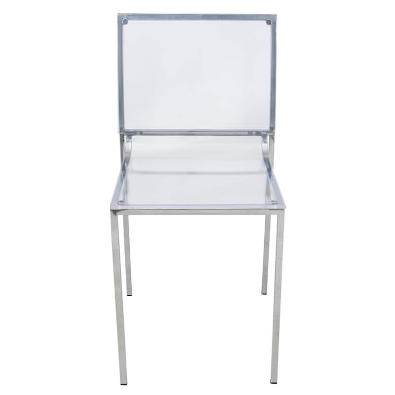 LeisureMod Almeda Lucite Acrylic Clear Dining Side Chair - N/A