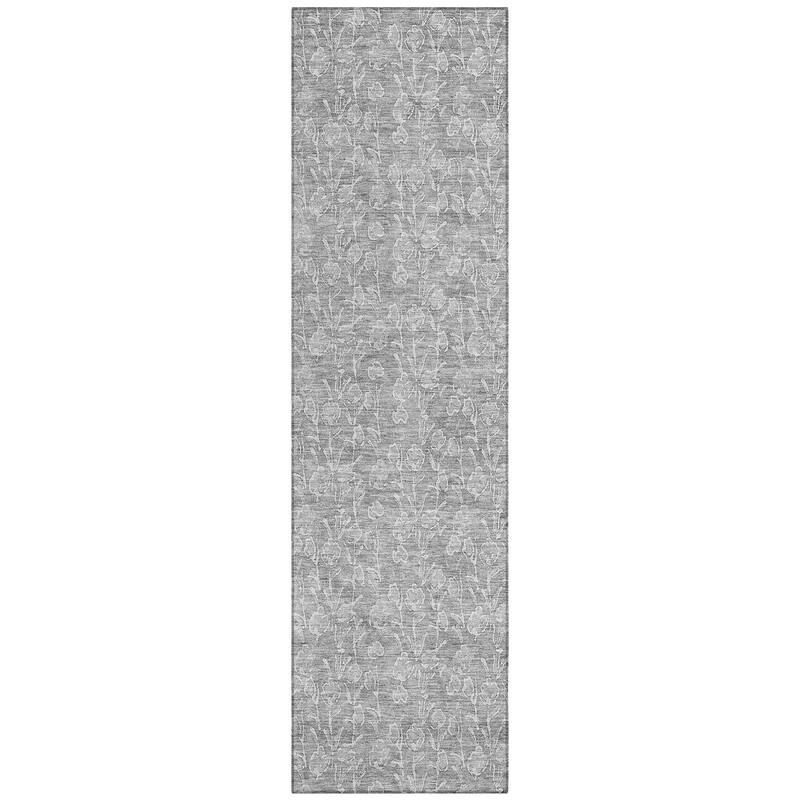 Machine Washable Indoor/ Outdoor Chantille Modern Floral Impressions Rug
