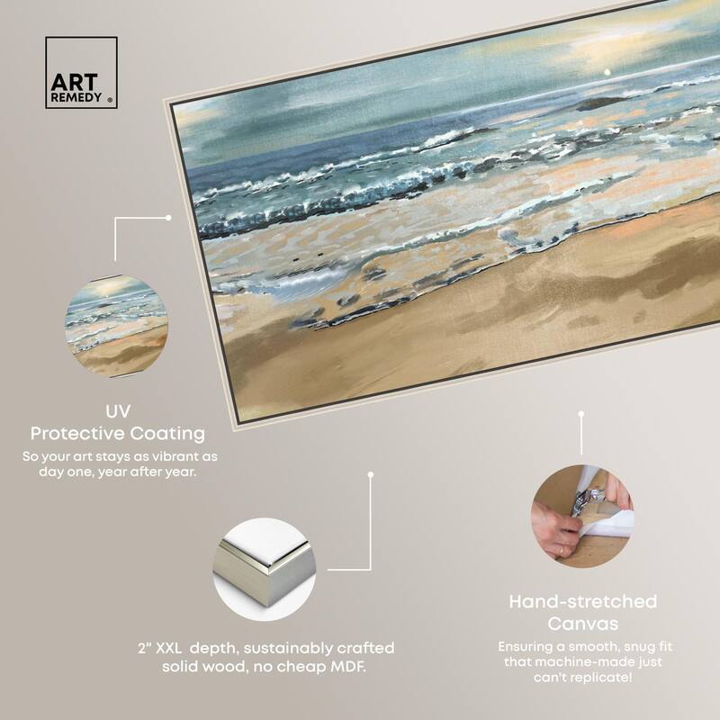 Relaxing Time at Beach Panoramic Canvas by Art Remedy