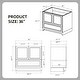 preview thumbnail 17 of 15, 36" Single Bathroom Vanity Base Only Solid Wood