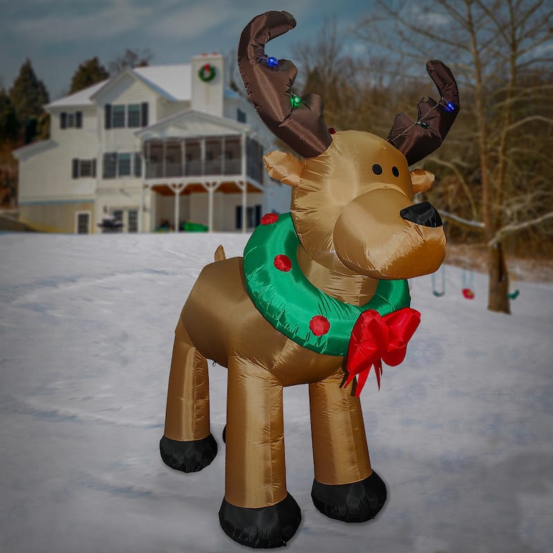National Tree Company 8 ft. Inflatable Reindeer