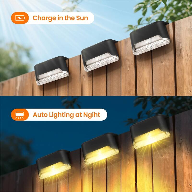 Warm light 32PCS Solar Deck Lights Outdoor
