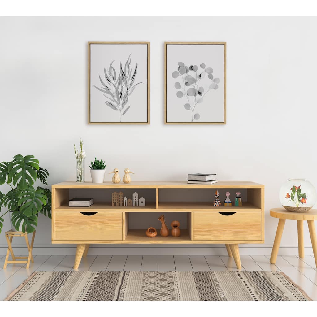 Kate and Laurel Sylvie Botanical 1 2 Canvas by Creative Bunch Studio