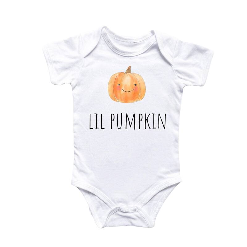 Little Pumpkin - Baby Boy Girl Clothes Infant Bodysuit Funny Cute Newborn - White - 0-3M