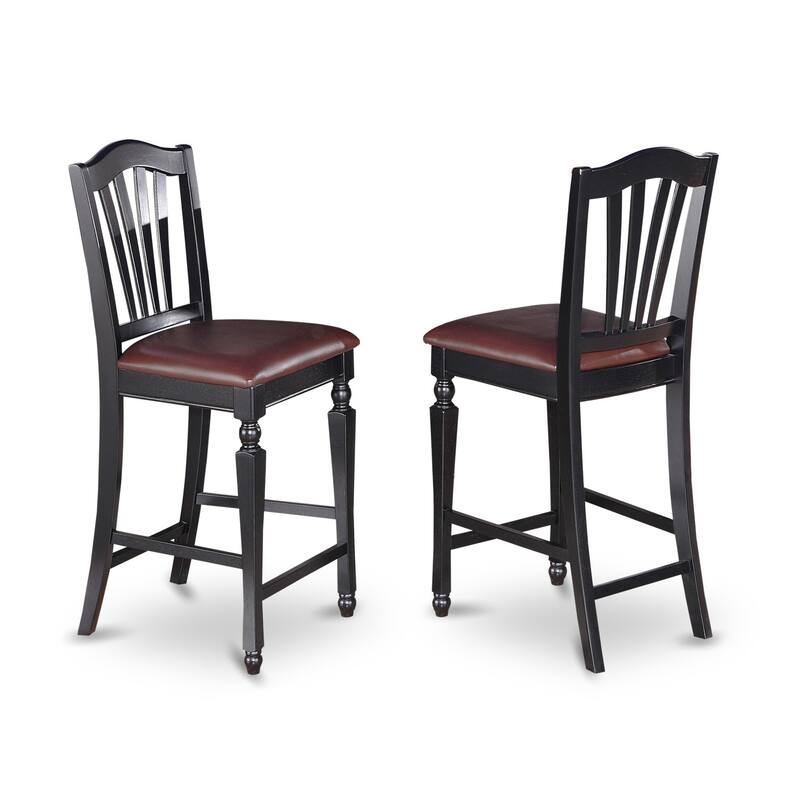 HomeStock 9-Piece Square Black Finish Solid Wood Top Dining Table with 8-Chairs with Lattice Back