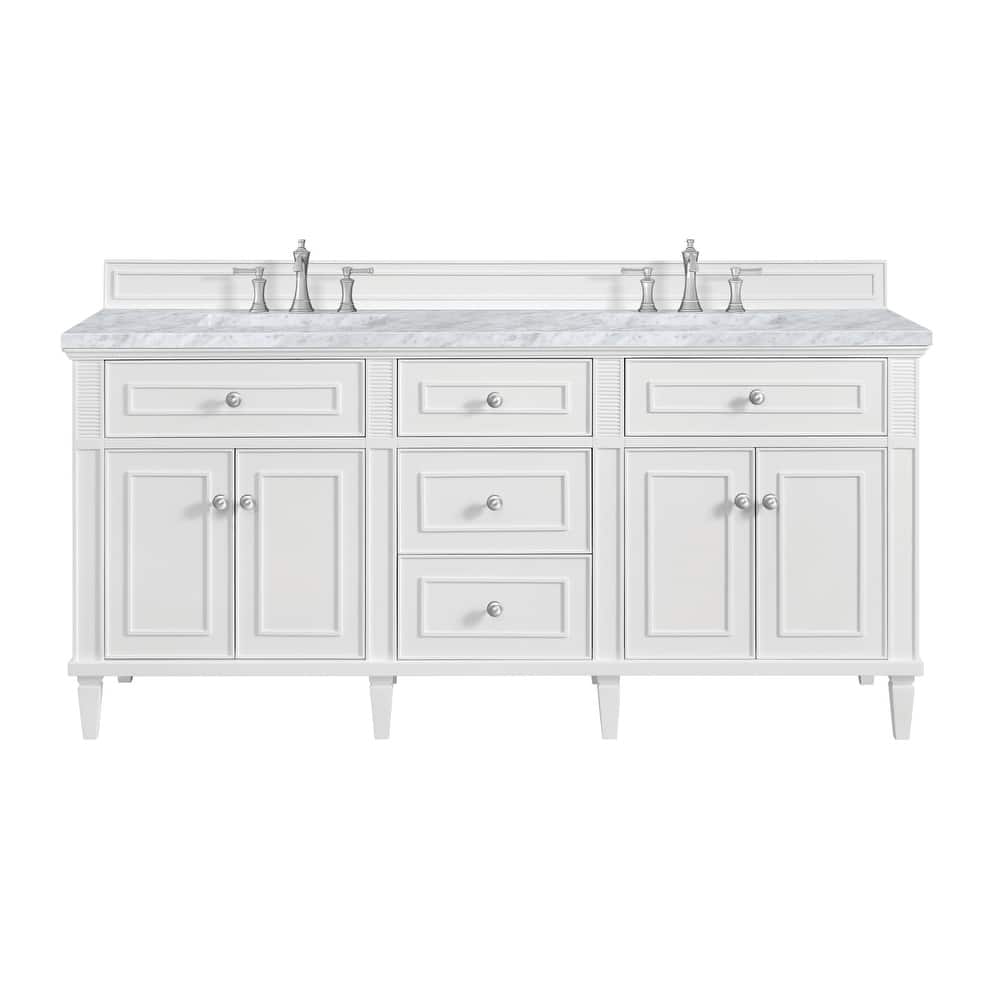 James Martin Vanities 424-V72-3CAR Lorelai 72" Double Basin Wood