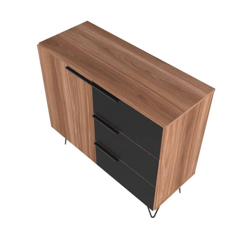 Manhattan Comfort Beekman 35.43 Dresser with 2 Shelves