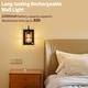 preview thumbnail 5 of 4, Set of 2 wall light black hallway light metal, faux wood bedroom light