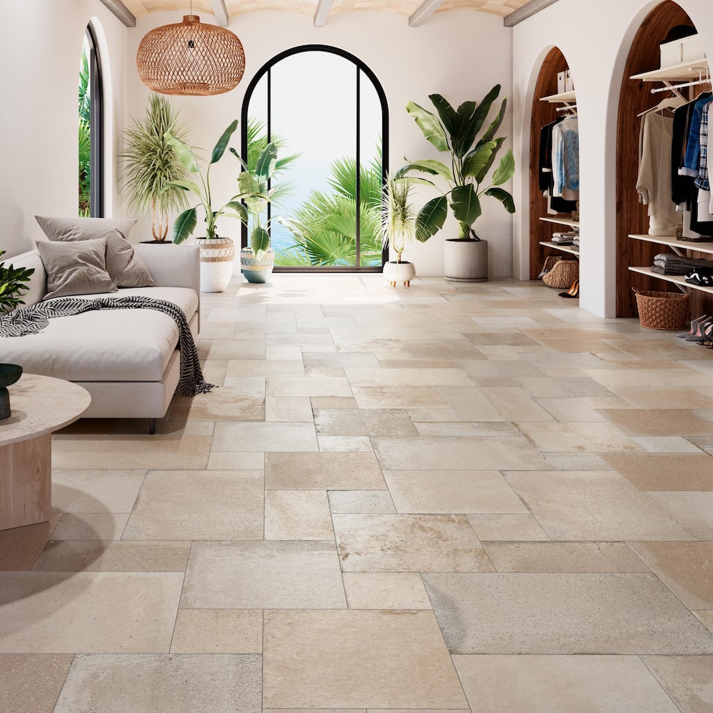 Merola Tile Adagio Bone Modular 25-5/8" x 51-1/8" Porcelain Floor and Wall Tile