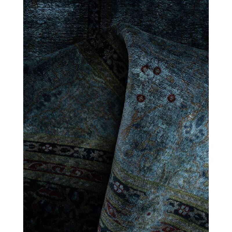 Fine Vibrance One-of-a-Kind Hand-Knotted Area Rug - Gray, 6' 1" x 6' 1" - 6' 1" x 6' 1"