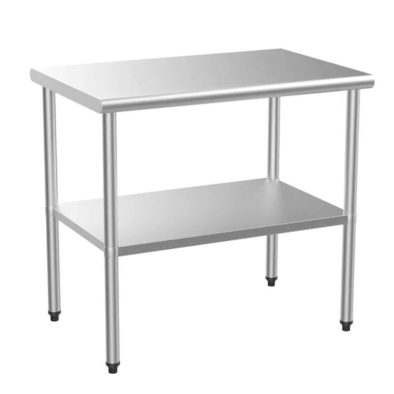 Stainless Steel Table with Undershelf -  	24"D x 36"W x 34"H
