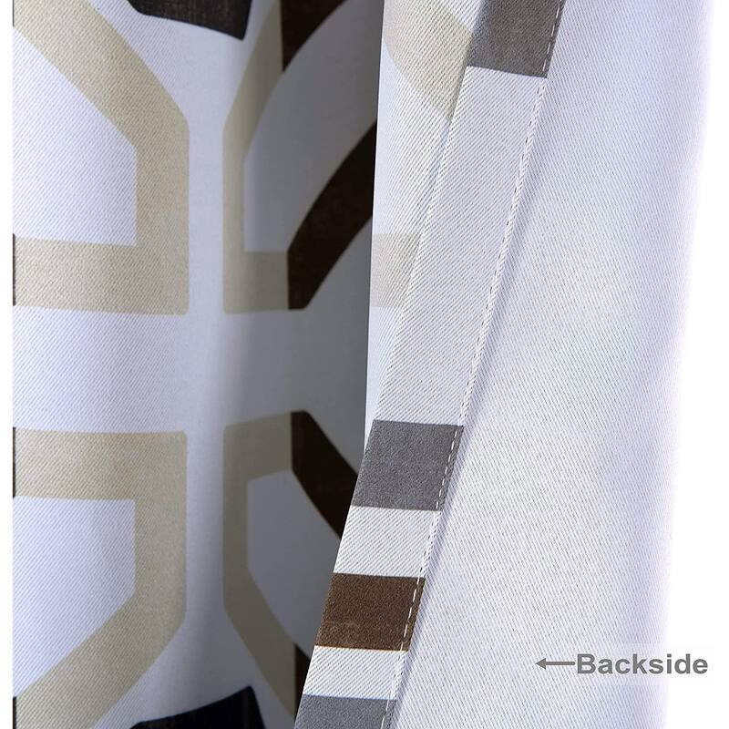 DriftAway Camden Geometric Lattice Printed Grommet Blackout Curtains