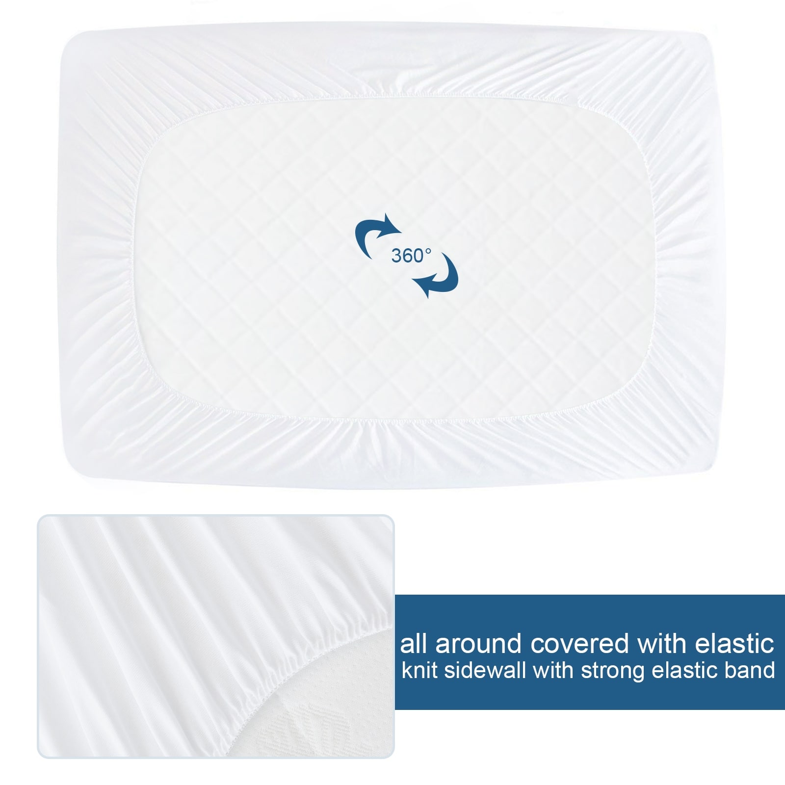 Mattress Protector Waterproof Cover, Mattress Fitted Sheets with Deep