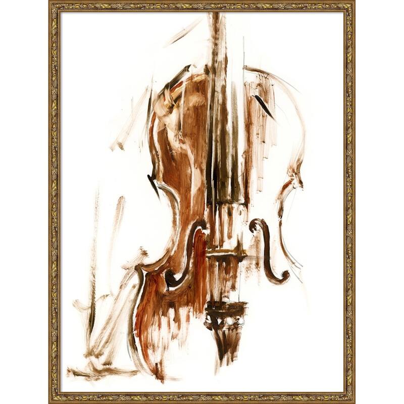 Instrumental No. 1 by Ethan Harper Wood Framed Wall Art Print - Belvedere Bronze