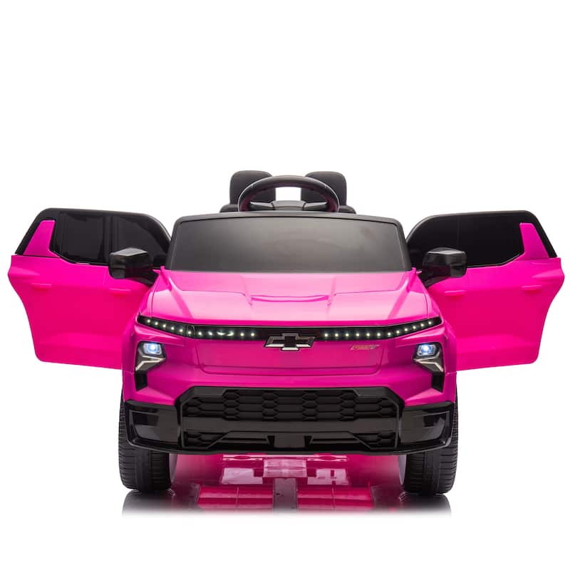 24V Kids Ride On Car W/Parents Control,Licensed Chevrolet Silverado,Four-Wheel Suspension,Speeds 2.49-3.73mph For Kids Aged 2-5