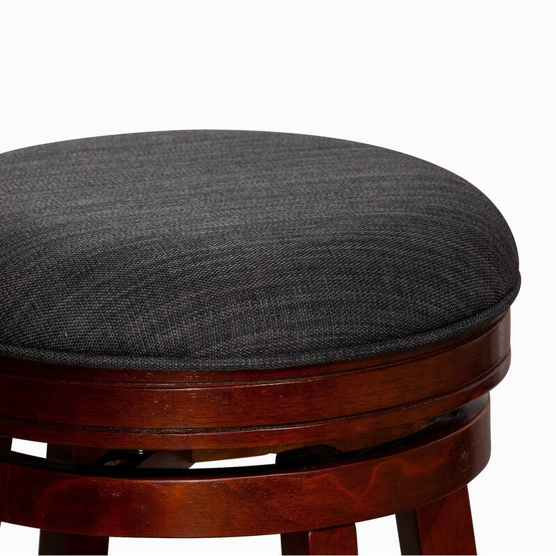 30" Bar Stool, Cherry Finish,Fabric Seat