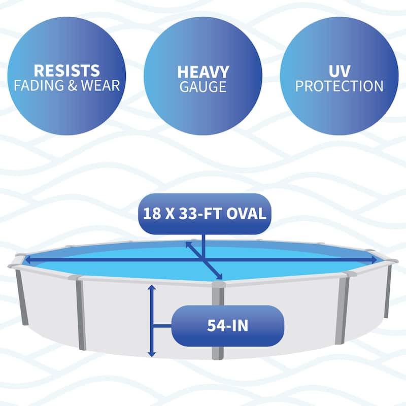 Blue Wave Mangalore Mosaic Above Ground Unibead Pool Liner - 18 ft. x 33 ft. Oval 54" Deep