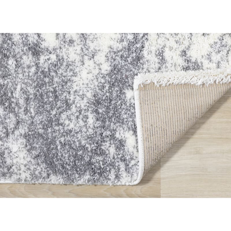 Fairmont Collection - White/Grey Wispy Cloud Rug