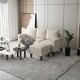 preview thumbnail 11 of 22, Modern Comfortable Living Room Furniture L Shape Sofa with Ottoman in Fabric with High Quality Wood and Durable Metal Legs