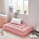 preview thumbnail 8 of 24, Rainha - 40" Ultra Thick Tufted Floor Pillow Peachy Pink