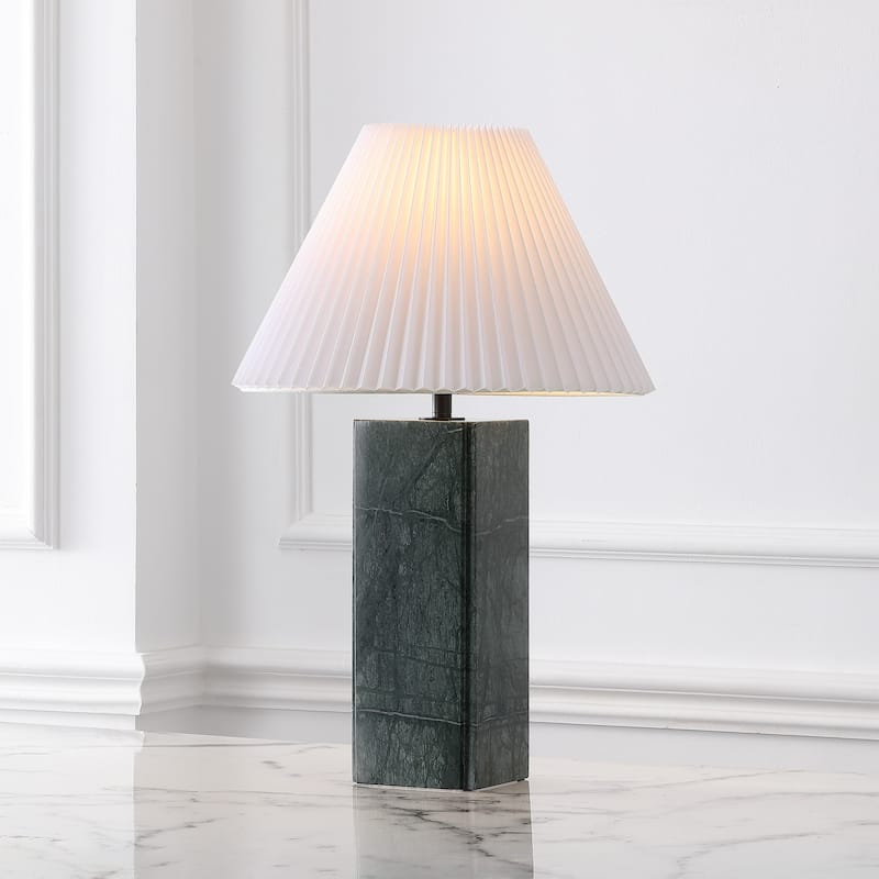 SAFAVIEH Couture Mackenzie Square Marble Table Lamp - 16"W x 16"D x 25"H