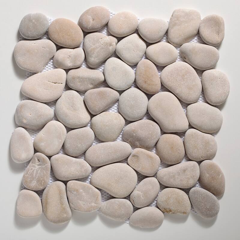 Classic Pebble 11 in. x 11 in. Mesh-Mounted Mosaic Wall and Floor Tile