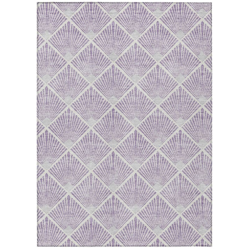HomeRoots Geometric Transitional Rectangle Outdoor Rug